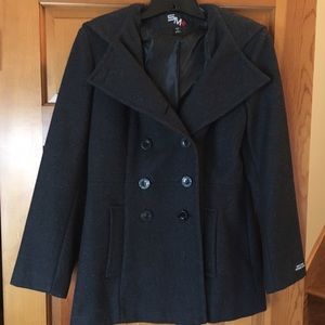 NWOT SM2 Charcoal Gray Double Breasted Peacoat